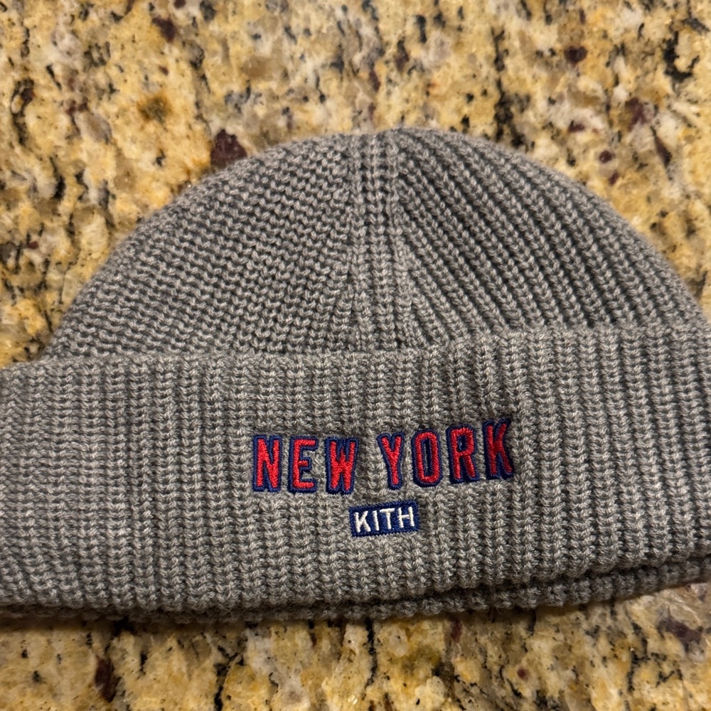 Kith Gray Beanie with New York Embroidery